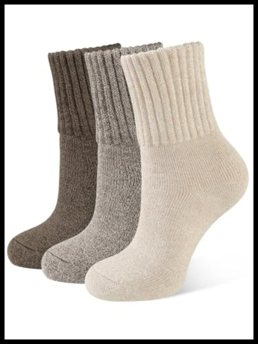 CLOSEMATE Women's Thick Warm Winter Boot Crew Socks 3 Pairs